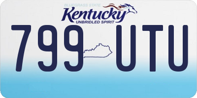 KY license plate 799UTU