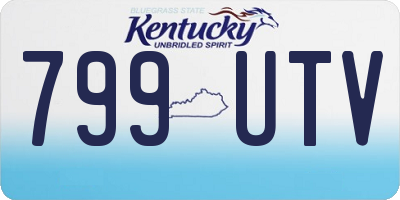 KY license plate 799UTV