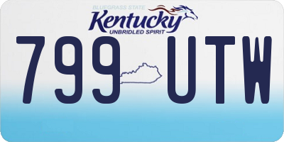 KY license plate 799UTW