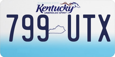 KY license plate 799UTX
