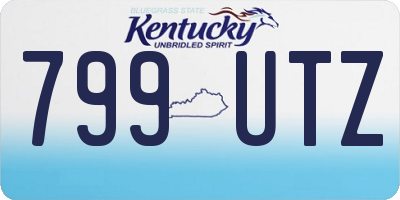 KY license plate 799UTZ