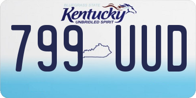 KY license plate 799UUD