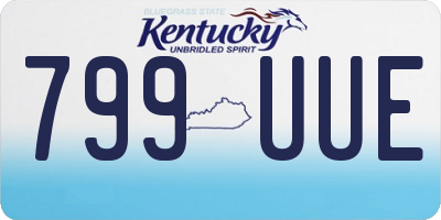 KY license plate 799UUE