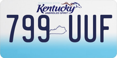KY license plate 799UUF