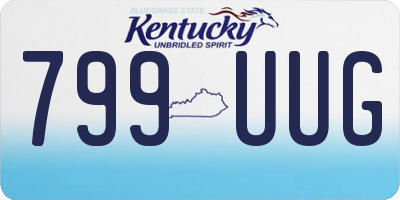 KY license plate 799UUG