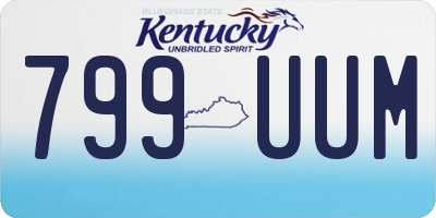KY license plate 799UUM