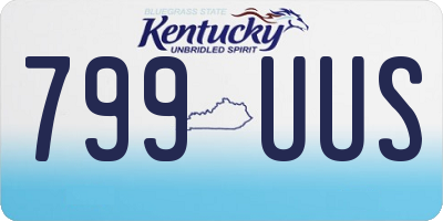 KY license plate 799UUS