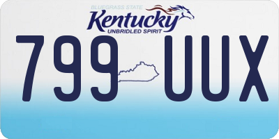 KY license plate 799UUX