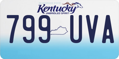 KY license plate 799UVA