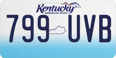 KY license plate 799UVB