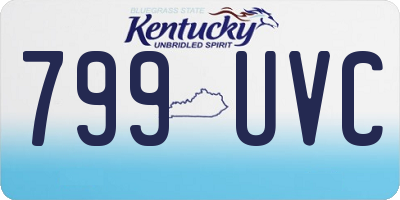 KY license plate 799UVC