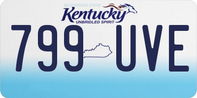 KY license plate 799UVE