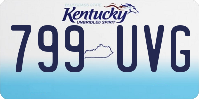 KY license plate 799UVG