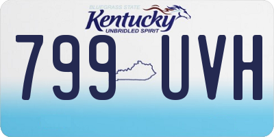 KY license plate 799UVH