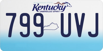 KY license plate 799UVJ