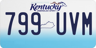 KY license plate 799UVM