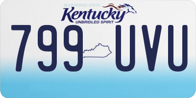 KY license plate 799UVU