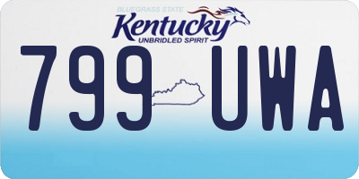 KY license plate 799UWA