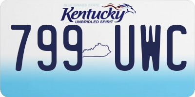 KY license plate 799UWC