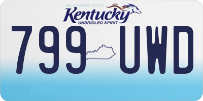 KY license plate 799UWD