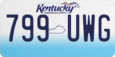 KY license plate 799UWG