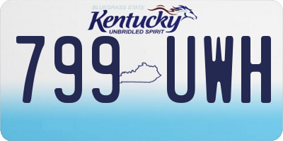 KY license plate 799UWH