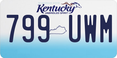 KY license plate 799UWM
