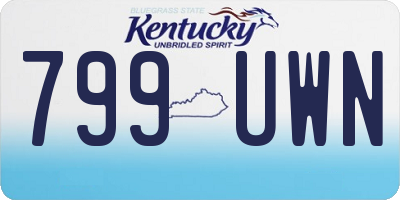 KY license plate 799UWN