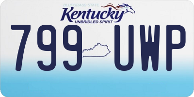 KY license plate 799UWP