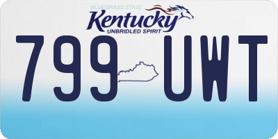 KY license plate 799UWT