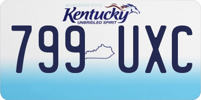 KY license plate 799UXC