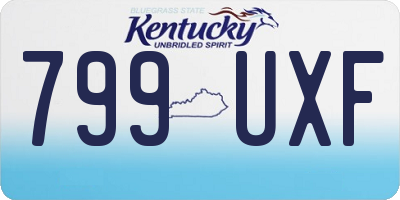 KY license plate 799UXF