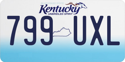 KY license plate 799UXL
