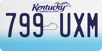 KY license plate 799UXM