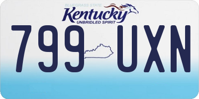 KY license plate 799UXN