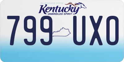 KY license plate 799UXO
