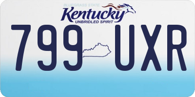 KY license plate 799UXR