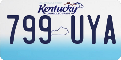 KY license plate 799UYA