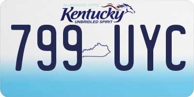 KY license plate 799UYC