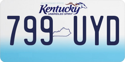 KY license plate 799UYD