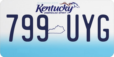 KY license plate 799UYG