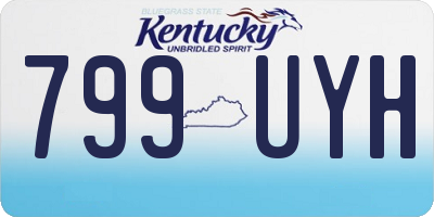 KY license plate 799UYH