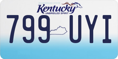 KY license plate 799UYI