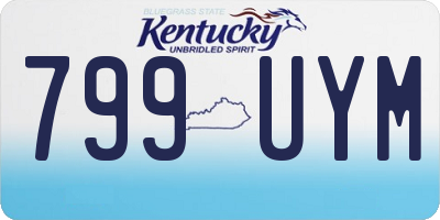 KY license plate 799UYM