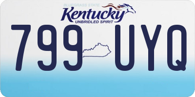 KY license plate 799UYQ
