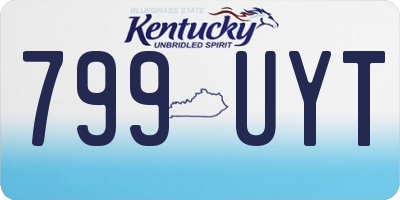 KY license plate 799UYT