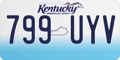 KY license plate 799UYV