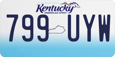 KY license plate 799UYW