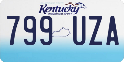 KY license plate 799UZA
