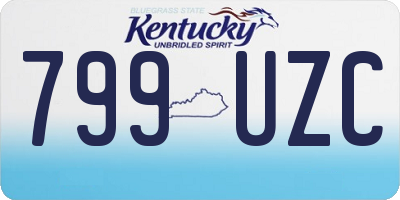 KY license plate 799UZC
